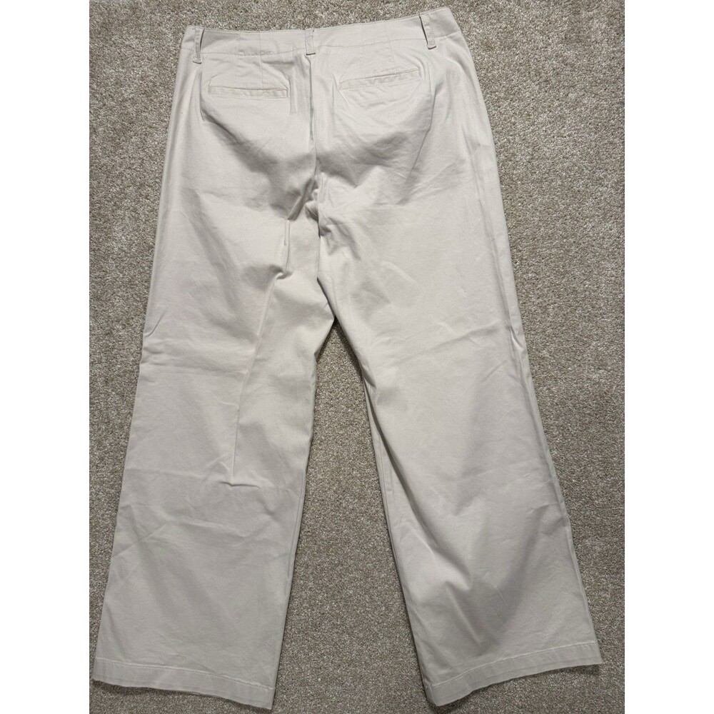 J. Jill Live In Chino Sea Salt Beige Cotton Blend Pants-Size 14 NWT! - Picture 4 of 7